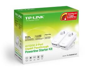 TL-PA8030PKIT TP-LINK TL-PA8030P KIT - Starter Kit - Bridge - GigE, HomePlug AV (HPAV)