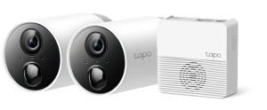 TAPO C400S2 TP-LINK Tapo Smart Wire-Free Security Camera System - 2-Camera System - IP security camera - Indoor & outdoor - Wired & Wireless - Wall - Black - White - Bullet