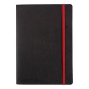 400051204 BLACKNRED Black n Red A5 Casebound Soft Cover Journal Ruled Black/Red 144 Pages - 400051204