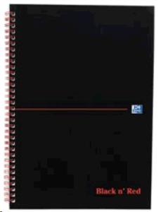 100080174 BLACKNRED BLACK N RED WIRE NOTEBOOK A4 PK10