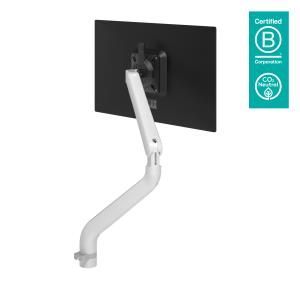 65.110 DATAFLEX Viewprime Plus single monitor arm - white - no mount - height and depth adjustment