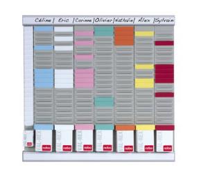 2911080 NOBO Nobo T-Card Planning Kit - Office Planner 8 columns 24 slots                                                                                          