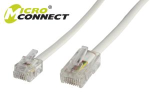 MPK451 MICROCONNECT RJ11-RJ45 1M M/M White