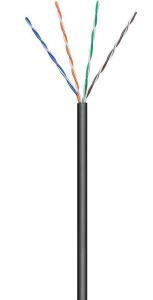 KAB025-100 MICROCONNECT U/UTP CAT5e Outdoor 100m Black Stranded, AWG26 CCA, Jacket  PE UV and water resistent