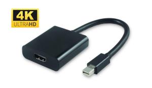 MDPHDMI6B MICROCONNECT Active Mini DP to HDMI Adaptor Mini DP to HDMI, M/F Black  support 1.2,  resolution 4K*2K@60Hz, supports AMD Eyefinity Multi-Display