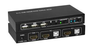 MC-HDMI-USBKVM MICROCONNECT HDMI & USB KVM Switch 2 ports Support Dolby True HD & DTS  HD Master Audio Formats, The 2x1 USB HDMI KVM Switch shares one HDMI display