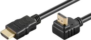 HDM19191V1.4A90 MICROCONNECT HDMI High Speed cable, 1m A-plug, 90 rotated High  Speed HDMI with Ethernet,  4K Ultra HD 2160p (30 Hz)