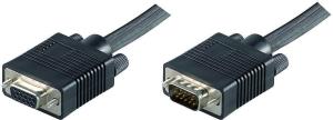 MONGH2B MICROCONNECT Full HD SVGA HD15 cable 2m Extension cable, Black Resolution : 1920 x 1080p, Double Shielded