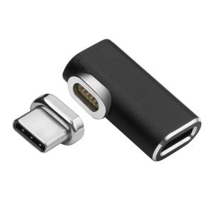 USB3.1CCMF-MAGNETIC MICROCONNECT Magnetic USB-C Adapter 90 USB-C to USB-C Male-Female  right-angled adapter extends the USB-C cable, even where there is little room