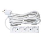 GRU00450WDK MICROCONNECT 4-way Danish Power Strip 5m With Earth, without ON/OFF  Switch