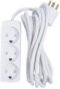 EU Product - 3-wy Dnish Power Srip 3m
