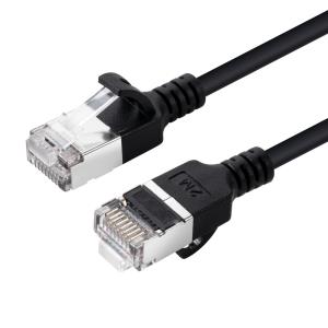 V-FTP6A0025S-SLIM MICROCONNECT CAT6A U-FTP Slim, LSZH, 0.25m  Network Cable, Black