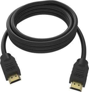 TC 2MHDMI/BL VISION Professional installation-grade HDMI cable - LIFETIME WARRANTY - 4K - HDMI version 2.0 - gold plated connectors - ethernet - HDMI (M) to HDMI (M) - outer diameter 7.3 mm - 28 AWG - 2 m - black