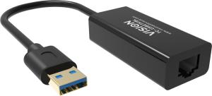 TC-USBETH/BL VISION Professional installation-grade USB-A to RJ45 Ethernet network adapter - LIFETIME WARRANTY - 100/1000 mbps - fast ethernet mac - supports suspend/resume detection logic and control endpoint - USB-A 3.0 (M) to shielded RJ45 (F) - driver on USB adaptor - bl