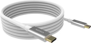 TC 4MUSBC VISION Professional installation-grade USB-C cable - LIFETIME WARRANTY - USB 3.2 10 Gbps - supports 3A charging current - USB-C 3.1 (M) to USB-C 3.1 (M) - outer diameter 4.5 mm - 22+30 AWG - 4 m - white