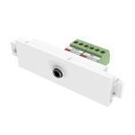 TC3 - Modular facility plate kit with snap-ins and cables - mini-phone stereo 3.5 mm - white - 1-gang thumbnail