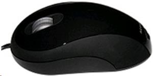 Image mouse; 3 button mouse with extra wide scroller illuminated in blue. USB connected and a optical 800Dpi sensor it is suitable for both left and right handed users. Available in a variety of colours this is the Black option. - thumbnail