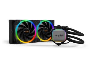 BW013 BE QUIET be quiet! Pure Loop 2 FX AiO Liquid CPU Cooler, Universal Socket, 240mm Radiator, 2 x Light Wings 120mm PWM High Speed 2500RPM Addressable RGB Cooling Fan, Addressable RGB LED Pump Head, ARGB PWM Hub Included