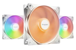 BL125 BE QUIET be quiet! Light Wings LX 120mm PWM High-Speed Fan, ARGB Lighting, White, Ultra-Quiet Operation, High Airflow, Rifle Bearing, Daisy-Chaining Support, 3-Pack
