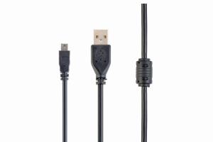 EU Product - USB-Kabel  2.0 auf Mini-USB-Stecker schwarz 1,8m thumbnail