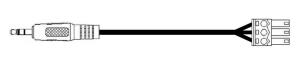 Revolabs 3.5mm Balanced Male Connector to 3-Pin Mini Phoenix Connector audio cable