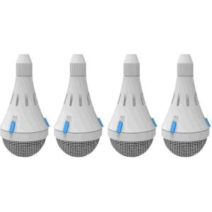 ClearOne CEILING MIC ARRAY DANTE 4 ARRAYS (12 CHANNELS)  WHITE COLOR UNITS. BUNDLE INCLUD