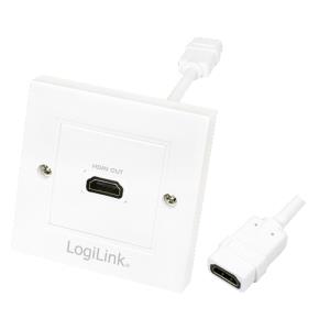 EU Product - HDMI Adapter, wall socket, 1-port, white thumbnail