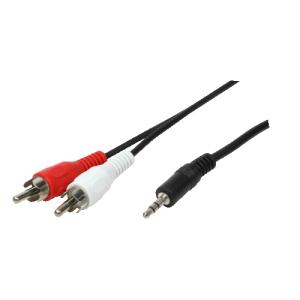 CA1042 LOGILINK Audiokabel 1x 3,5mm -> 2x Cinch St/St  1.50m bk