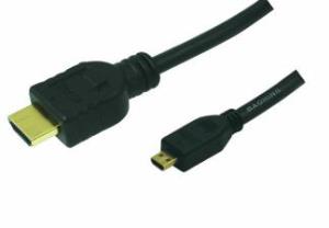EU Product - HDMI-Kabel Ethernet A -> micro D St/St  1.00m bk thumbnail