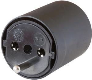 EU Product - FIX-Adapter DE/CH schwarz 230V 3pol T12-Schuko thumbnail
