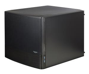 FD-CA-NODE-804-BL-W FRACTAL DESIGN Design Node 804 (Black) Cube Case w/ Clear Window, Micro ATX, Brushed Al. Front, Optical Drive Option, 280mm Watercooling, 3 Fans, Fan Controller