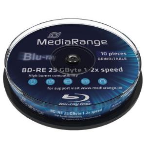 MR501 MEDIARANGE Bluray 25GB 10pcs BD-RE Spindel 2x