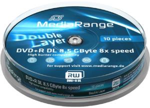 MR466 MEDIARANGE MR466 - DVD+R DL - Tortenschachtel - 10 St?ck(e) - 8,5 GB