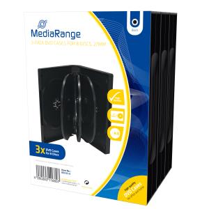 BOX35-8 MEDIARANGE DVD-Leerhlle fr 8 Dics 27mm schwarz 3pcs