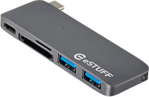 ES84121-GREY ESTUFF USB-C Slot-in Hub Space Grey