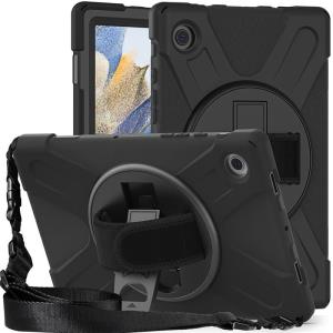 AUSTIN Defender Case with Hand Strap for Samsung Galaxy Tab A8 10.5 - Black - ES681854-BULK thumbnail