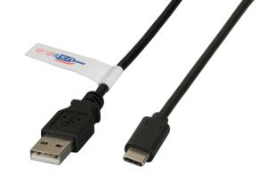 EU Product - USB2.0 Anschlusskabel A-C,St.-St.,1m,schwarz,Premium thumbnail