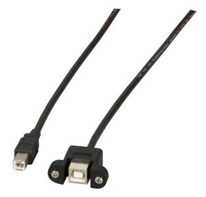 EU Product - USB2.0 Verl�ngerung B-B,St.-Einbaubuchse,1m,sw,Classic thumbnail