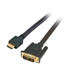 EU Product - HighSpeed HDMI Kabel mit Eth. HDMI A-DVI-D St.-St. 2.00m thumbnail