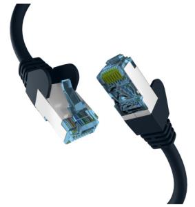 EU Product - RJ45 Patchkabel mit Cat7 Rohkabel  0.25m schwarz thumbnail