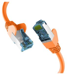 EU Product - RJ45 Patchkabel mit Cat7 Rohkabel  0.25m orange thumbnail