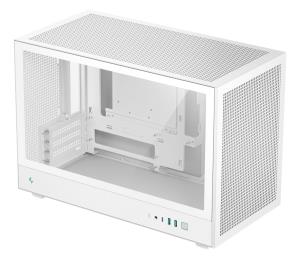 CH260 White Micro-ATX Case, High-Airflow Compact PC Case with Tempered Glass Panel, USB-C Port, Supports 360mm Radiator, ATX PSU, Black thumbnail