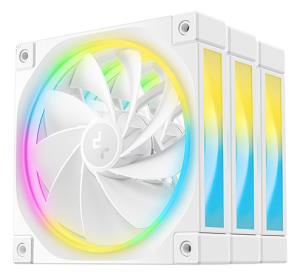 FL12 120mm PWM 3 Pack Reverse White Fan - High Performance, Low Noise, Fluid Dynamic Bearing, 36 ARGB LEDs, 500-2150 RPM, 55 CFM Airflow, 4-Pin PWM Control thumbnail