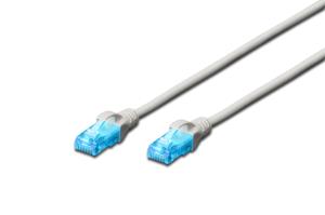 EU Product - Patchkabel Cat5e U/UTP 2xRJ45  3,0m CCA grau Hebels. Polybeutel thumbnail