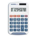 HC133 AURORA CORP 8 Digit Pocket Calculator White - HC133