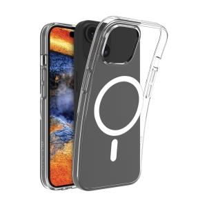Greenland Pro - Back cover for mobile phone - MagSafe compatibility - plastic - clear - for Apple iPhone 13, 14, 15, 16e, 17e thumbnail
