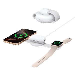 QI2 3IN1 WIRELES TRAVEL CHARG 15W WH thumbnail
