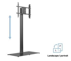M Public Display Stand 180 HD Single Black w. Floorbase thumbnail