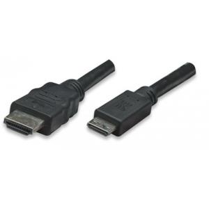 EU Product - HDMI kabel High Speed mit Ethernet-Mini HDMI, 1.8m sw thumbnail