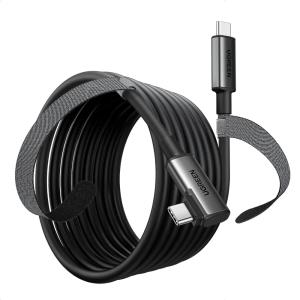 EU Product - USB-C to USB-C Cable, Angled right, 5m - Black thumbnail